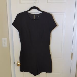 Black Short Sleeve Romper